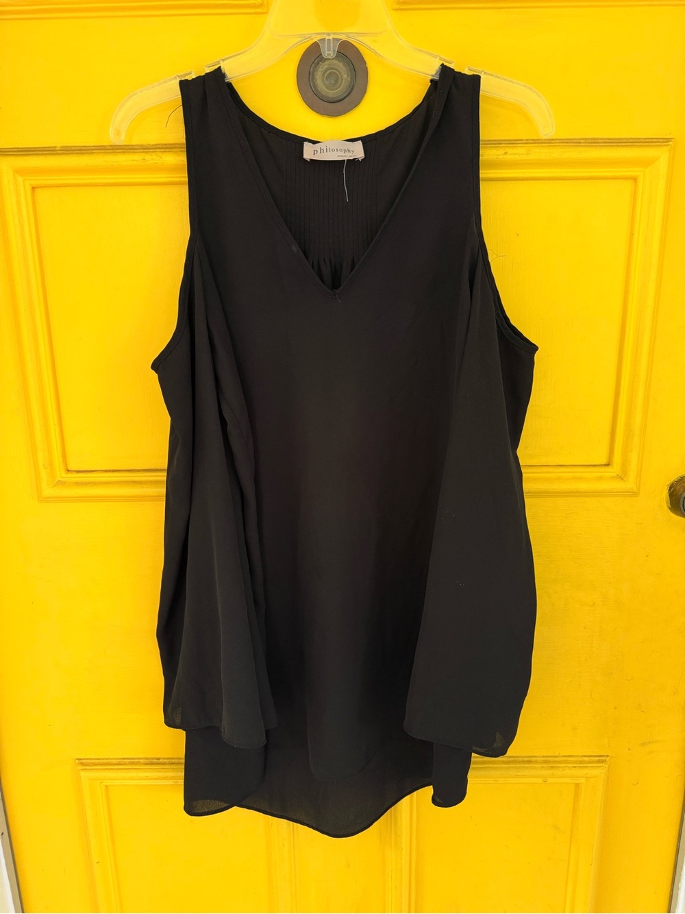 Philosophy Black V-Neck Sleeveless Camisole